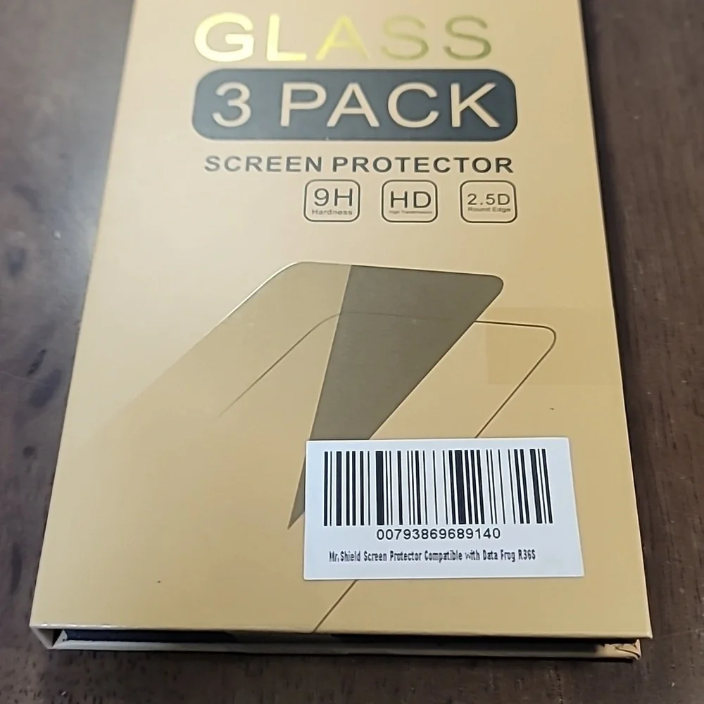Mr. Shield Glass Screen Protector 3 Pack Data Frog R36S Brand New Sealed